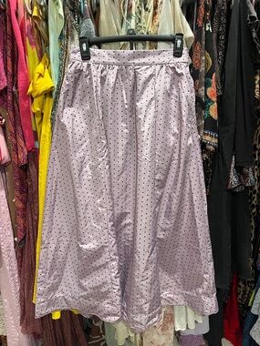 Purple polka dot skirt